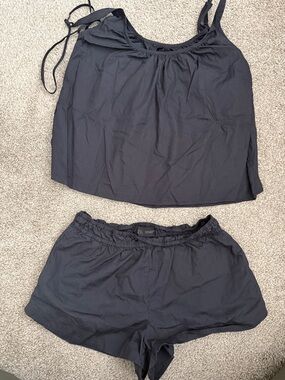 Zara Black Women's Lounge Shorts Set